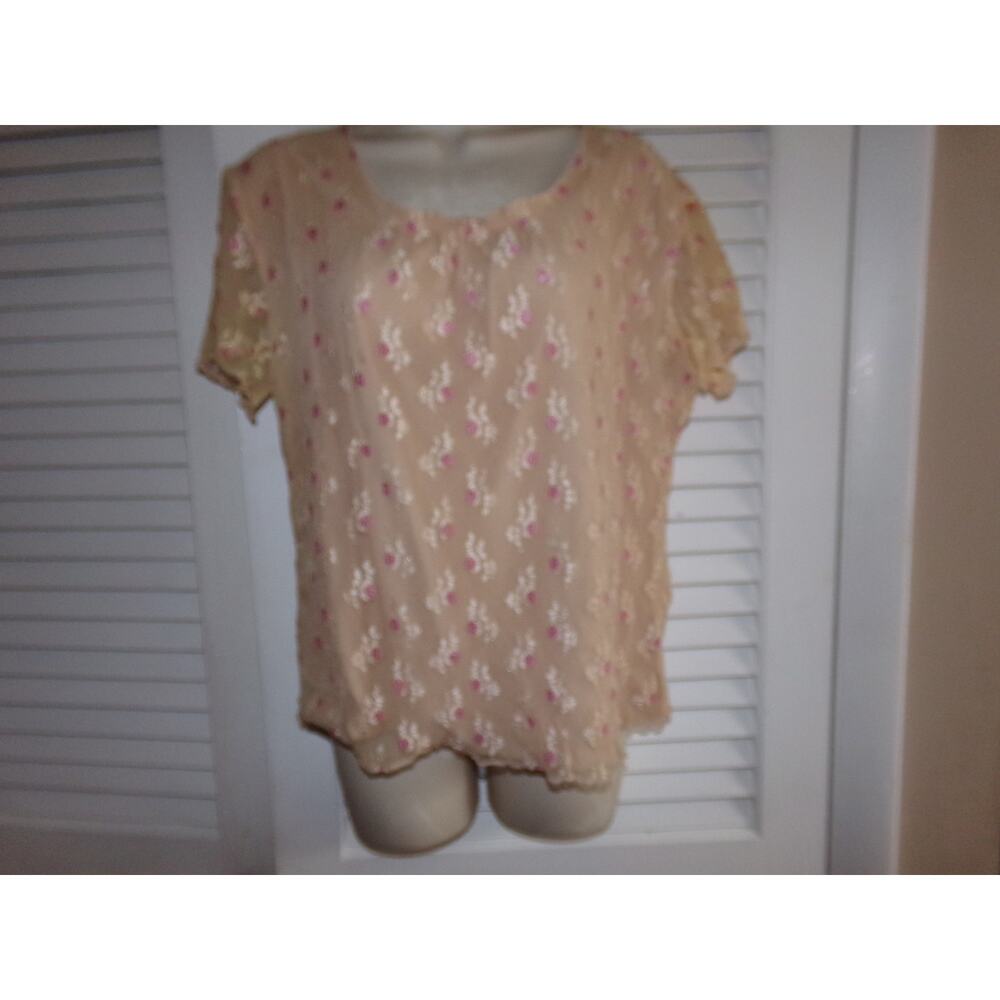 Vintage y2k Notations Clothing Co lined lacy top size L EUC